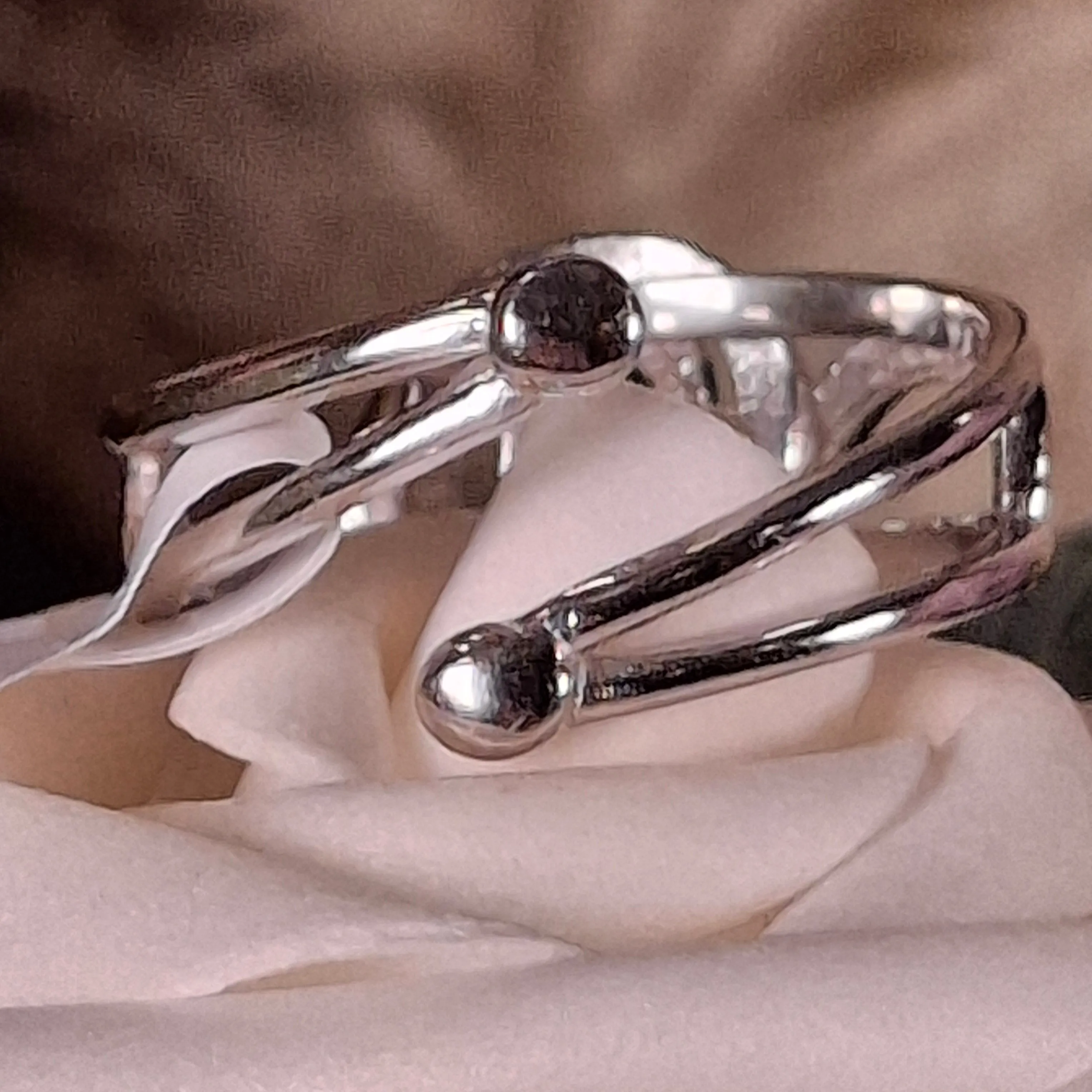Lapis Lazuli Faceted Midi Cuff Ring .925 Silver for Power & Confidence