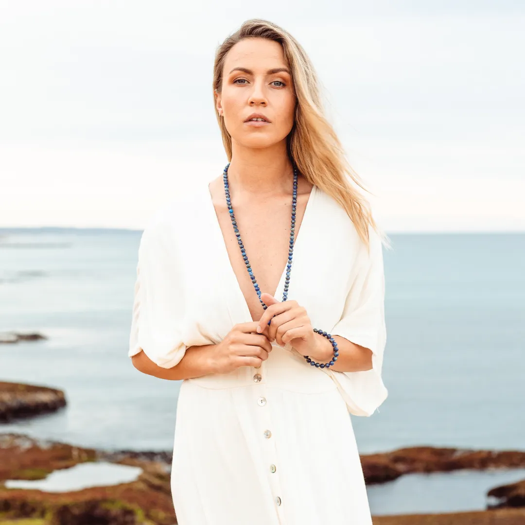 Lapis Lazuli Mala Bead Bracelet