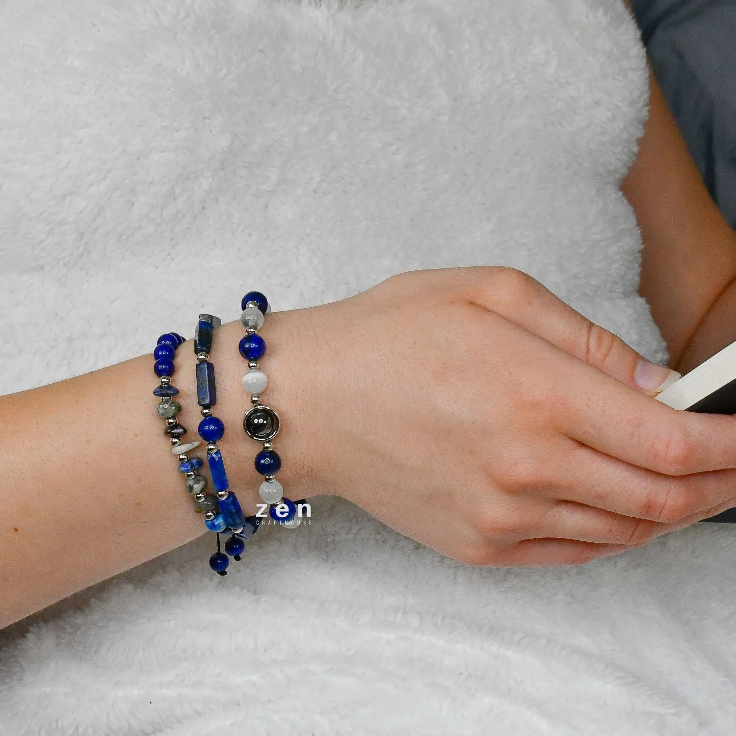 Lapis Lazuli Sleep & Pain Relief Bracelet Pack