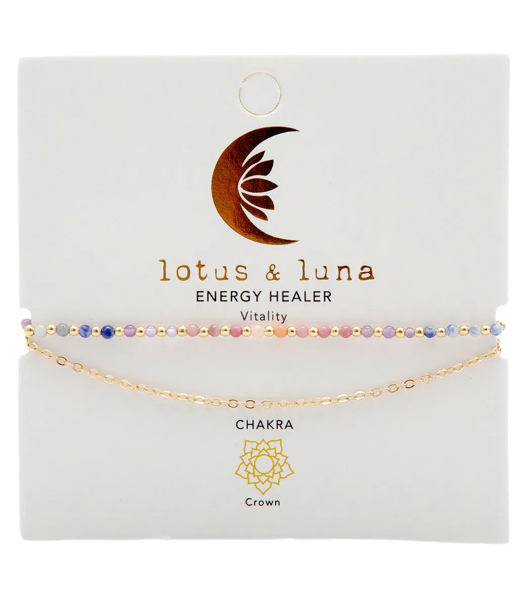 Lotus and Luna Energy Healer Amethyst Bracelet