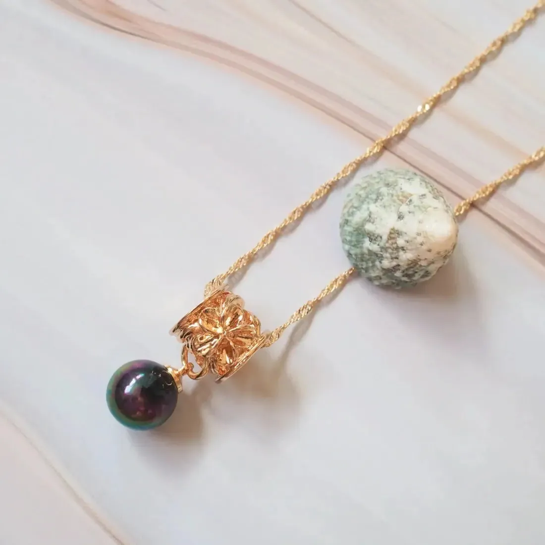 Mauna Kea Blossom Pendant Hawaiian Necklace