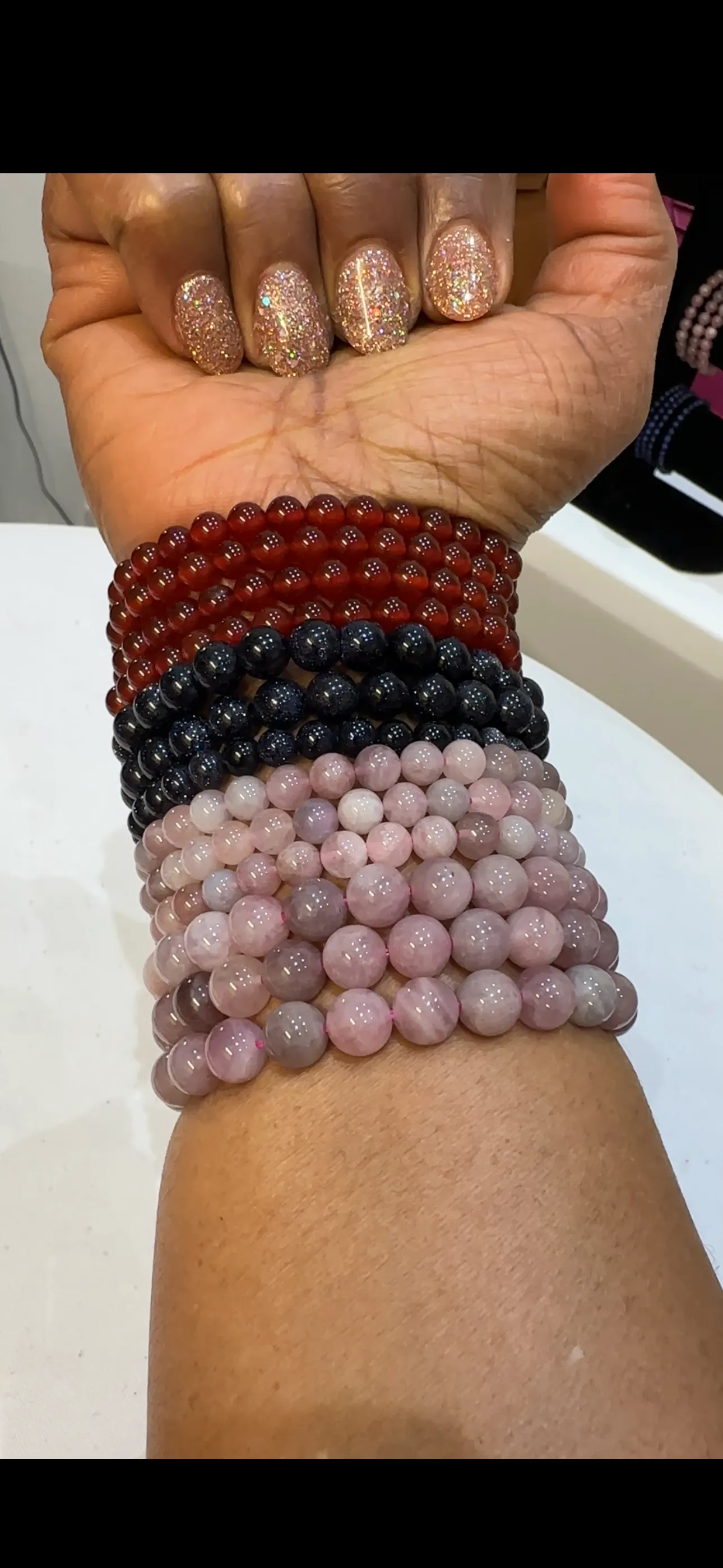 Natural Gemstone Bracelet Stack 10mm