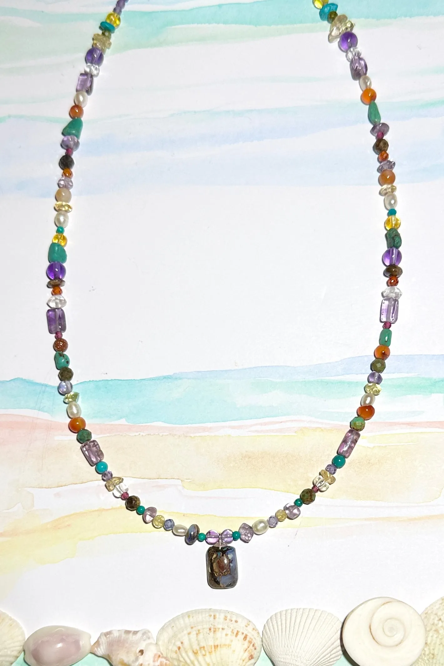 Necklace Australian Opal Gem Candy Ater