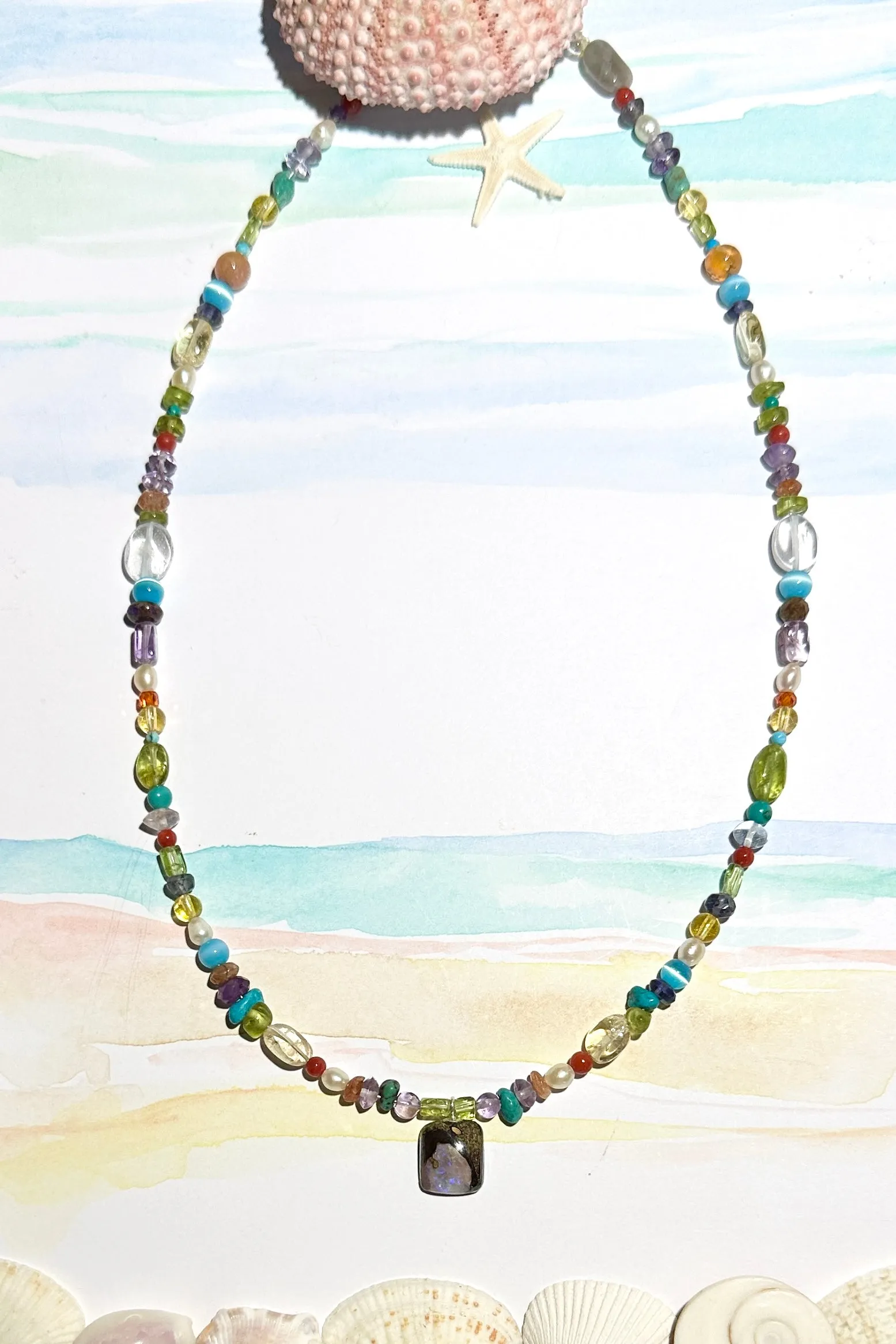 Necklace Australian Opal Gem Candy Mine