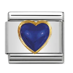 NOMINATION Link Gold with Lapis Lazuli Heart