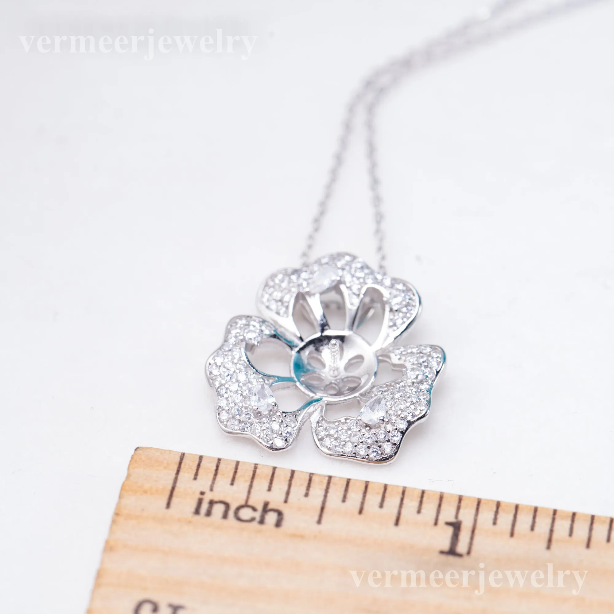 Pe011081 DIY 9-12mm Natural Freshwater pearl pendant accessory 925 sterling silver engagement jewelry necklace for women