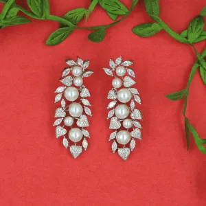 Pearl Danglers Zircon/AD Earring 16294-69