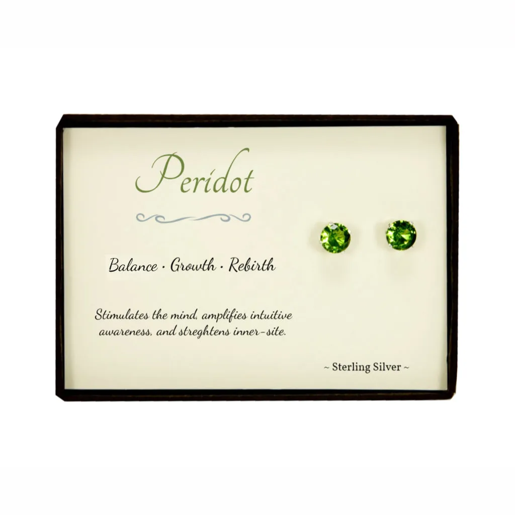 Peridot Sterling Silver Stud Earrings