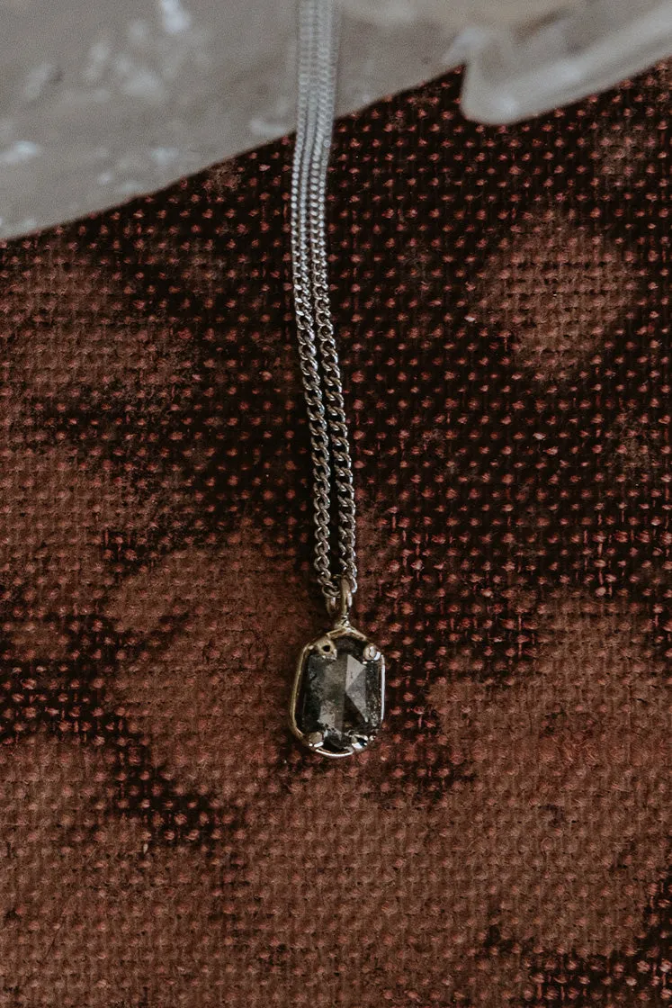 Prong Set Necklace - Diamond 14k White Gold
