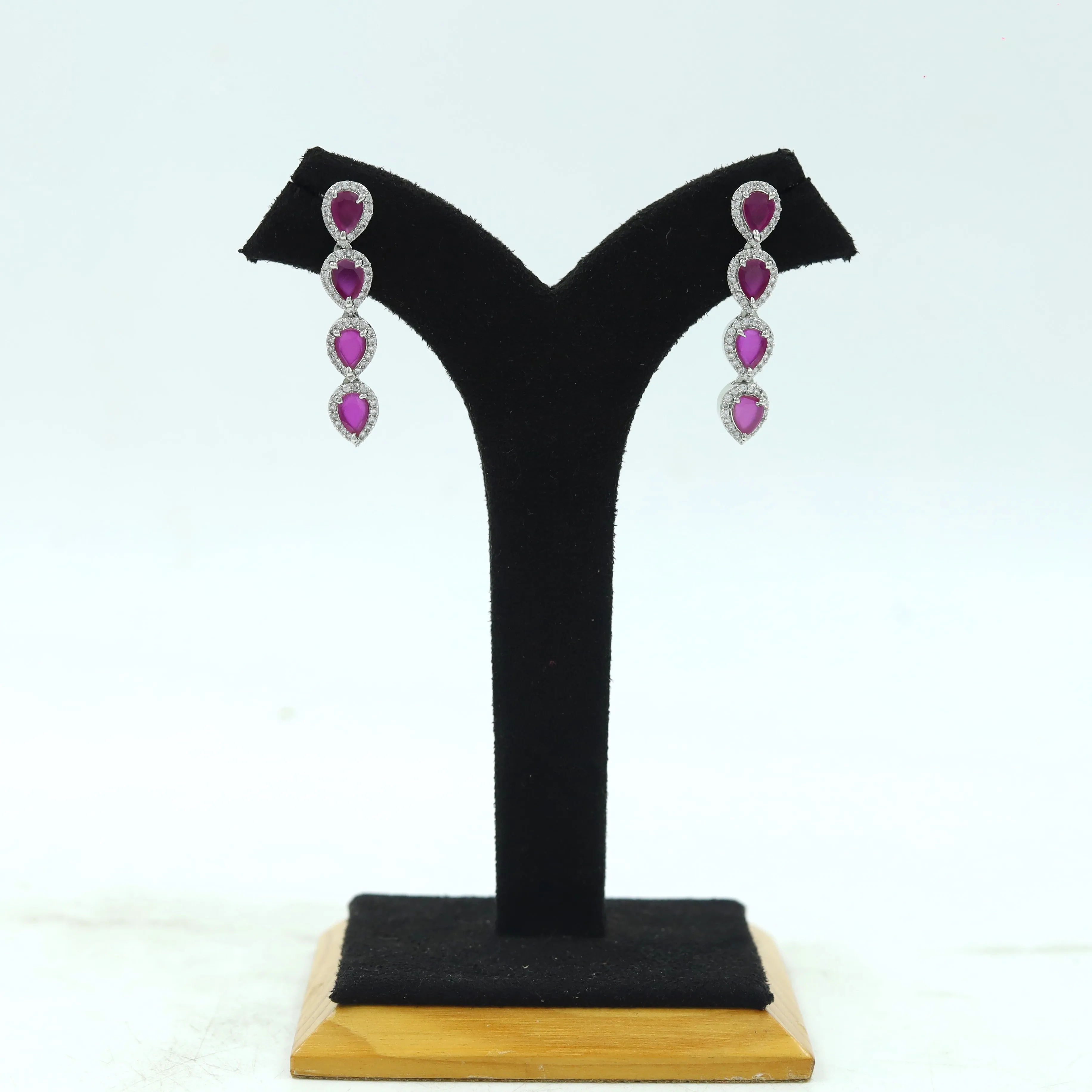 Round Neck Zircon/AD Necklace Set 7355-34