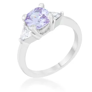 Shonda Three Stone Lt Amethyst Ring | 1.8ct