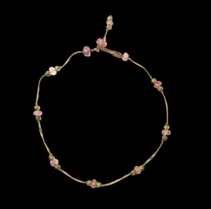T. Bee Bracelet duo Pink tourmaline with green Peridot