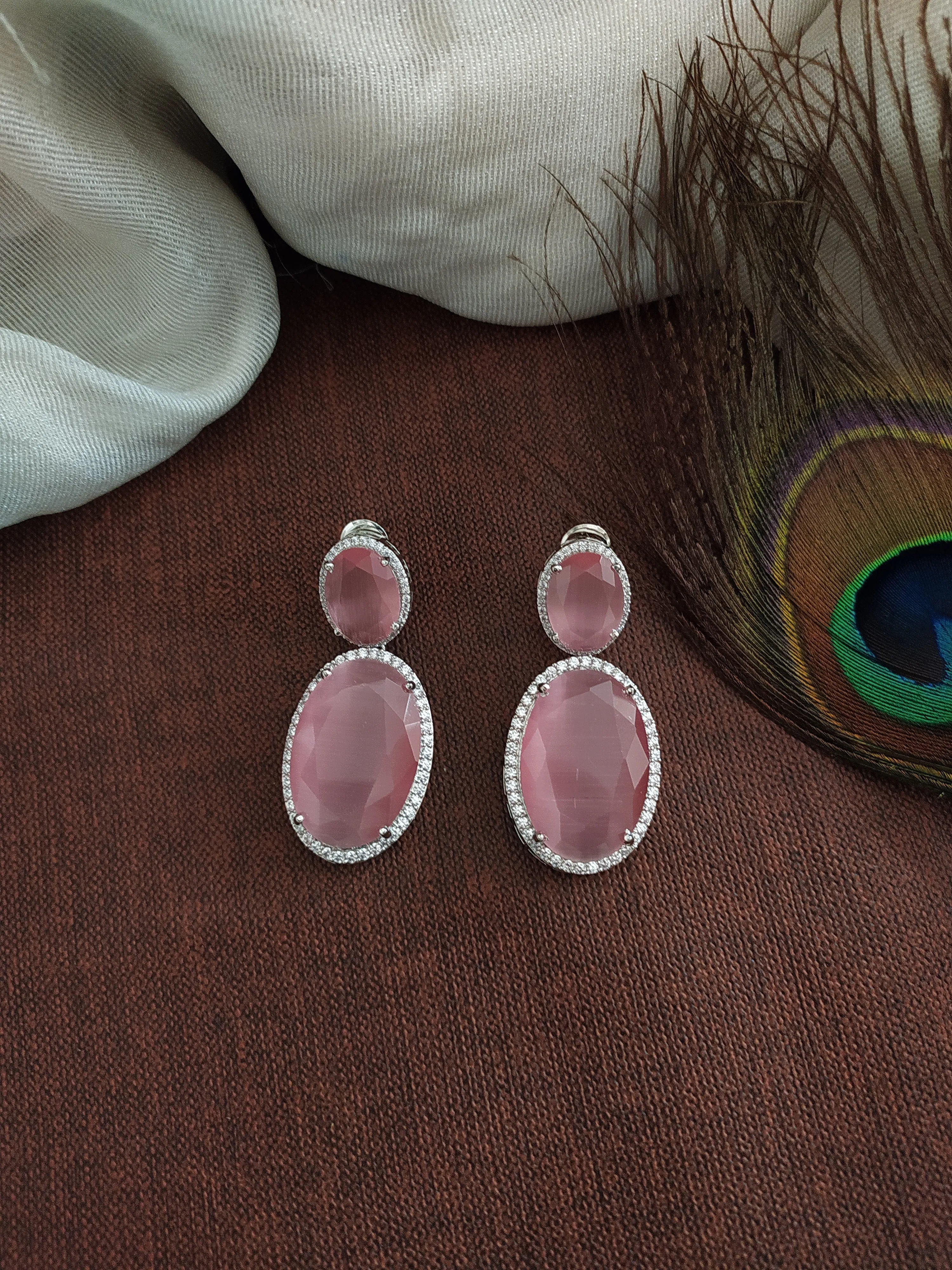 Timeless Brilliance Of Rhodium-Plated Zircon Pendant Sets