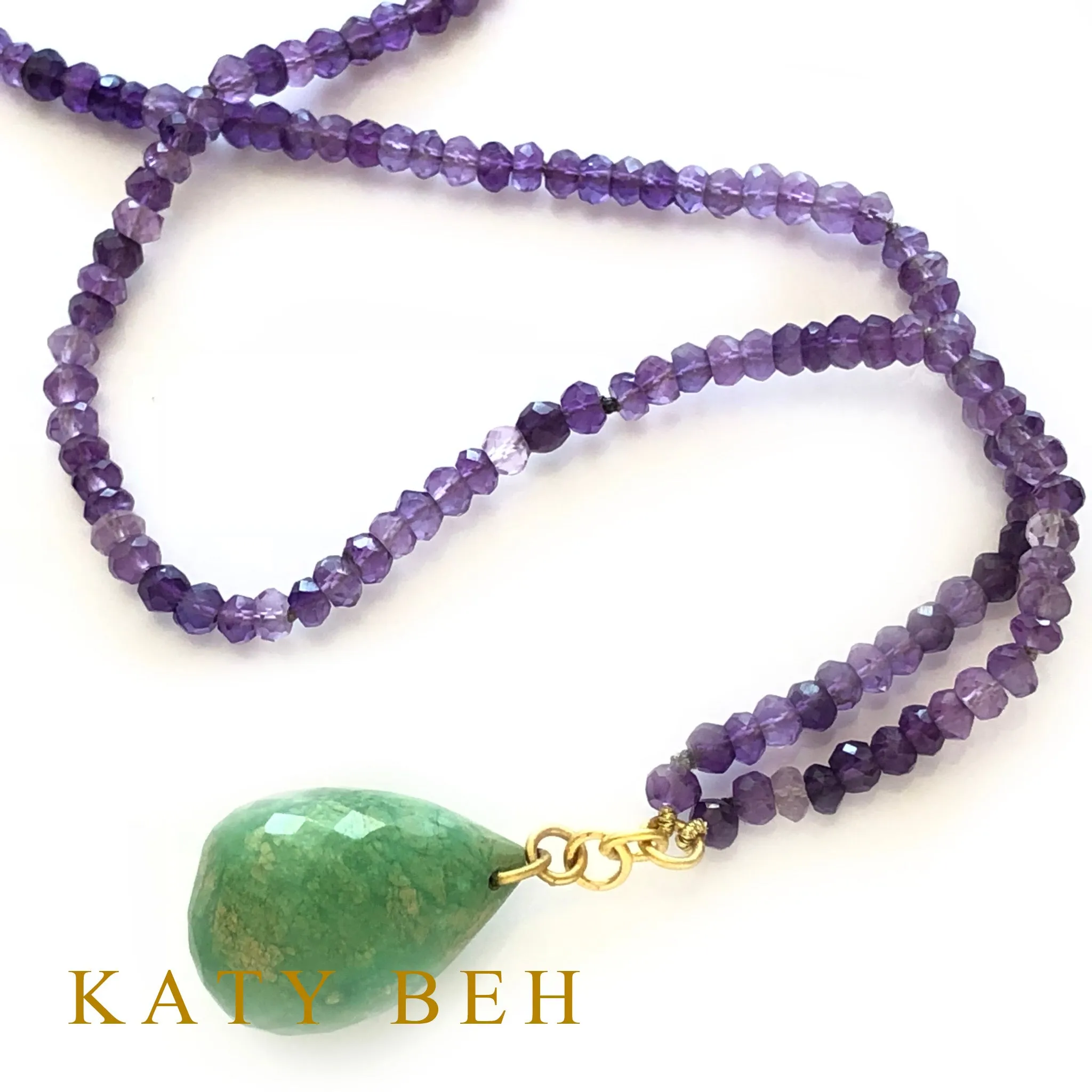 Valeria Amethyst and Chrysoprase Necklace