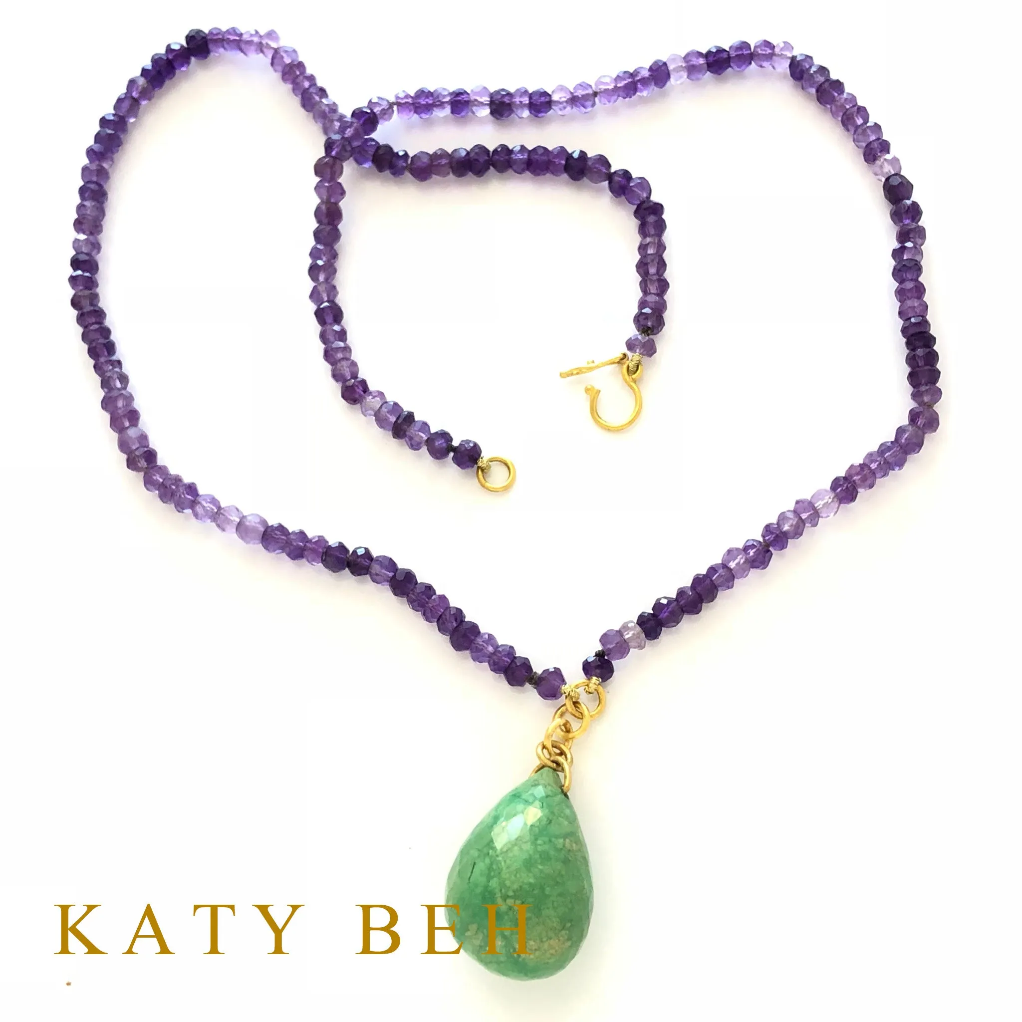 Valeria Amethyst and Chrysoprase Necklace