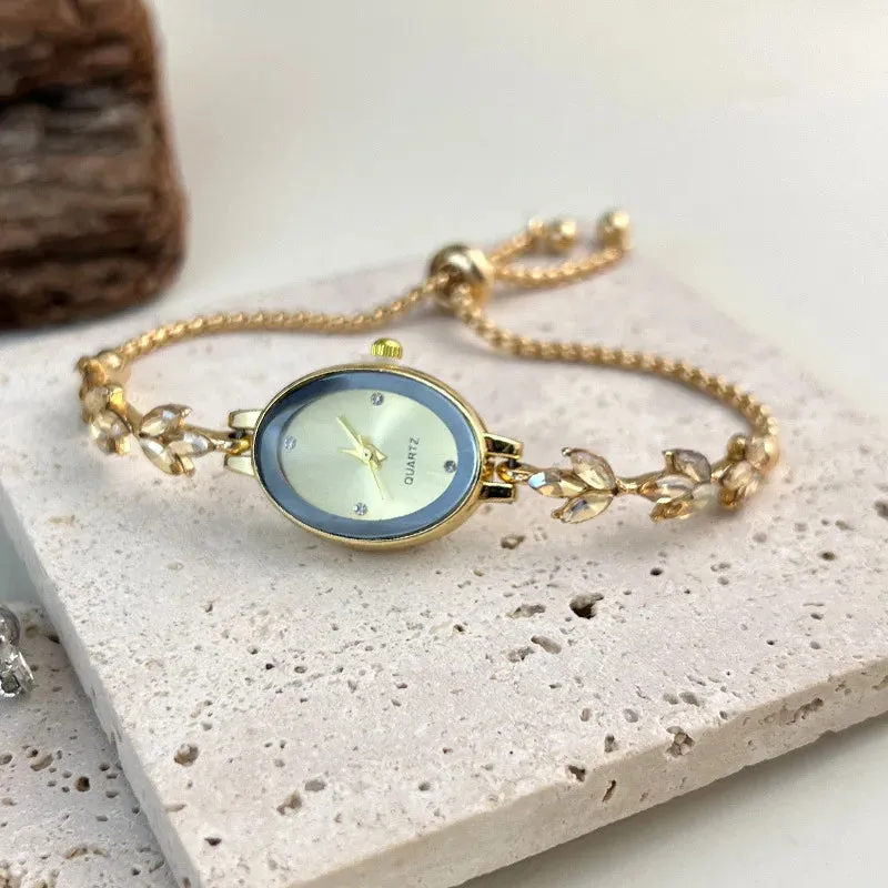 Women's Gemstone Quartz Bracelet Watch