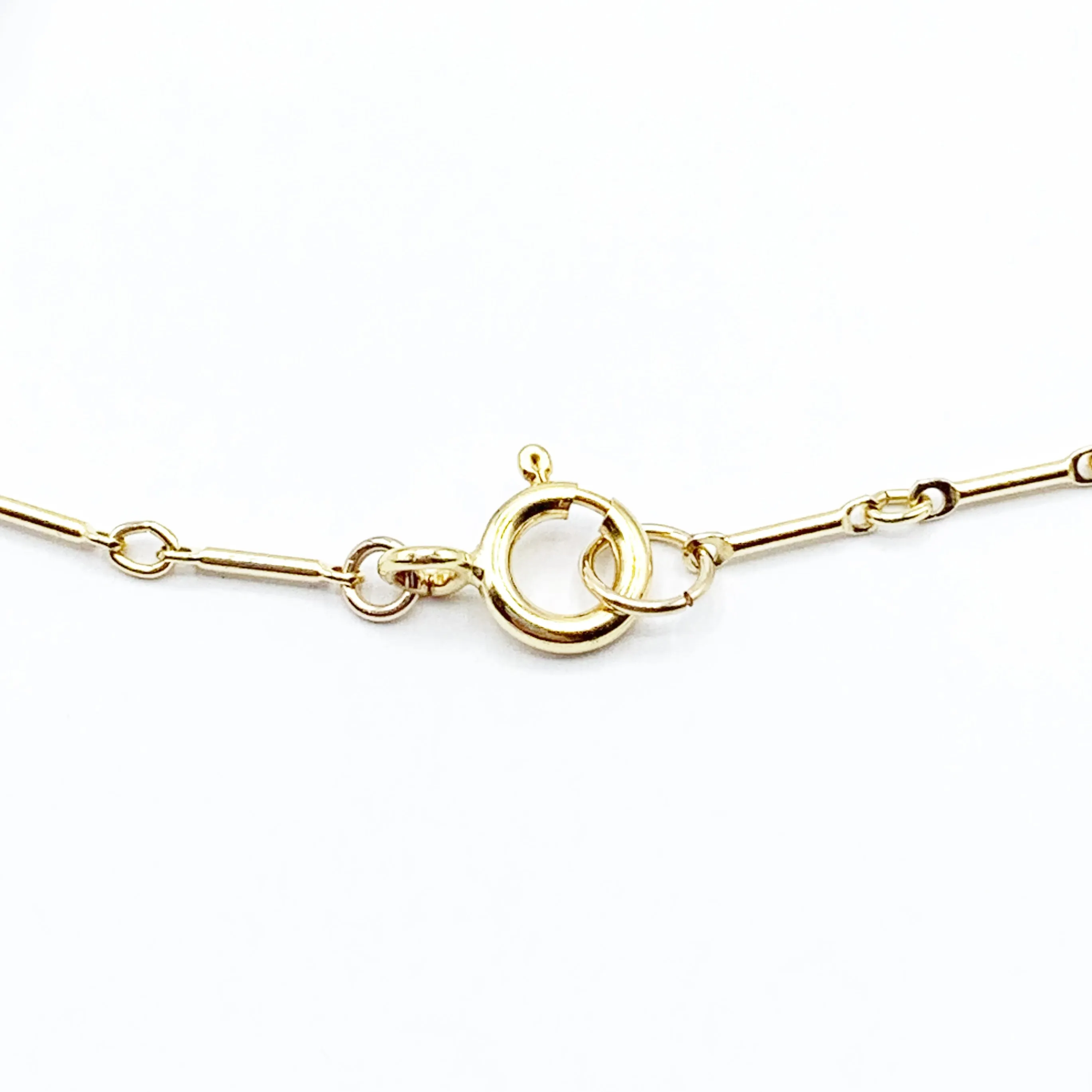 Yellow Gold Filled Peridot Drop Necklace